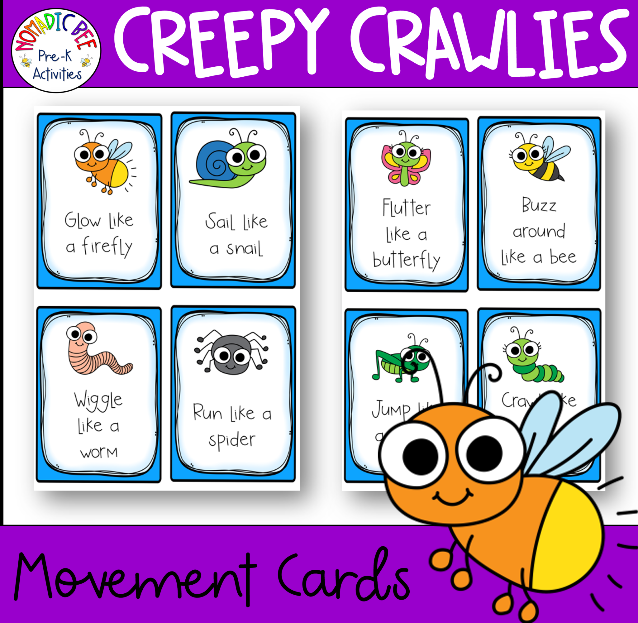 Insects 'Movement Cards' - NBpreKactivities