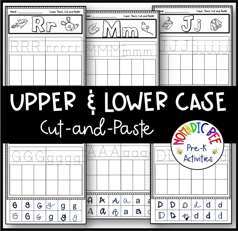 Upper - And Lower Case Letter Fonts Cut-and-Paste - NBpreKactivities