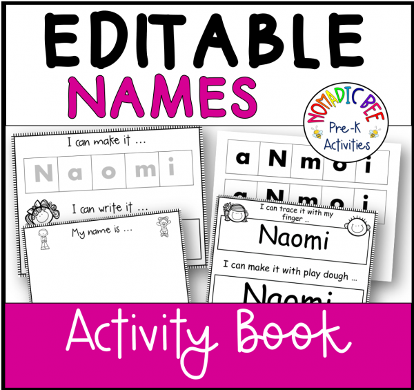 Editable Name Printable Activity Book - NBpreKactivities