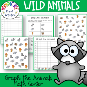 Wild animals themed Math Center