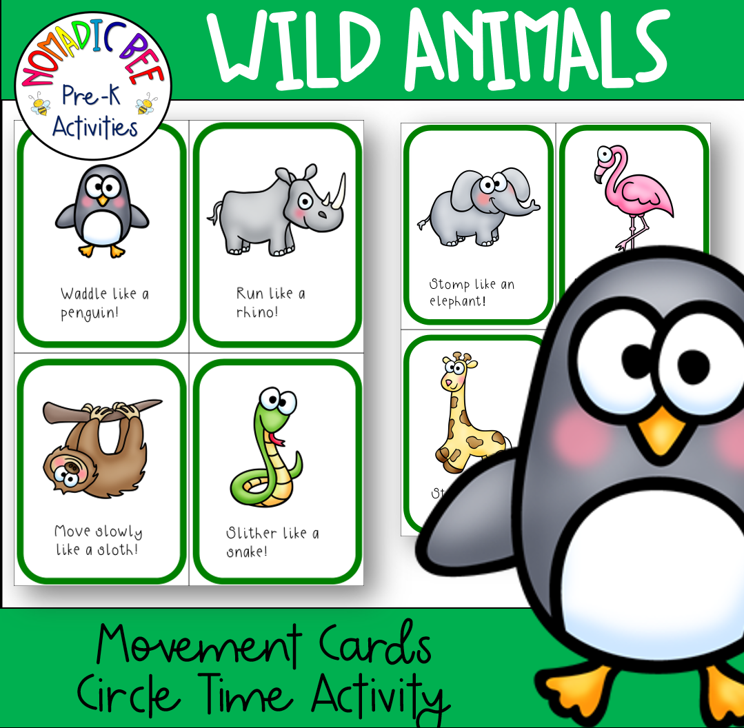 Animal Movement Cards - NBpreKactivities