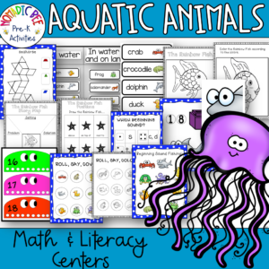 Aquatic Animals Math & Literacy Centers