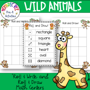 Wild Animals Themed Math Centers