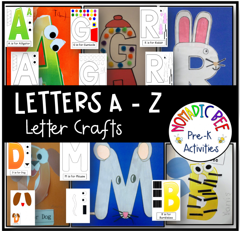 Letter Crafts A - Z - NBpreKactivities