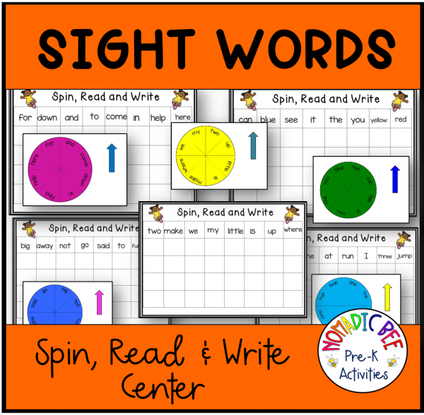 Pre-K Sight Words Centers