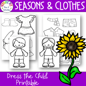 Clothes Themed Printable