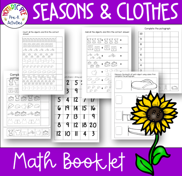 Seasons & Clothes Math Worksheets