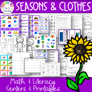 Seasons & Clothes Math & Literacy