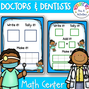 Doctors and Dentists Themed Math Center