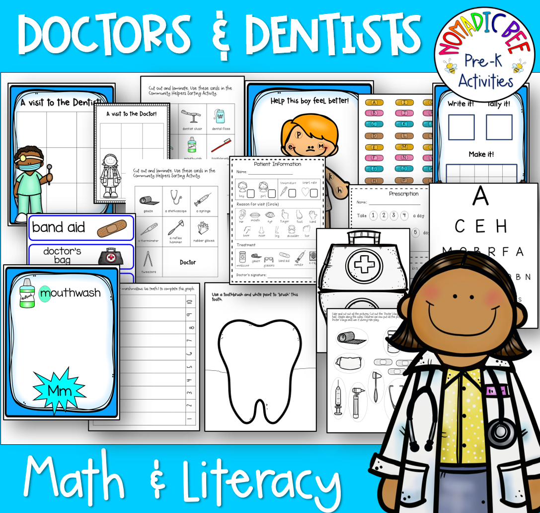  Doctors And Dentists Centers And Printables NBpreKactivities