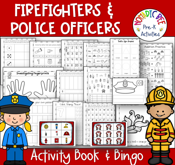 Firefighters and Police Officers Printables