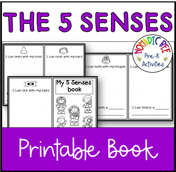 My 5 Senses Printable Book NBpreKactivities