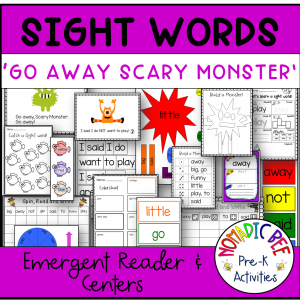 Pre-K Sight Words Emergent Reader and centers