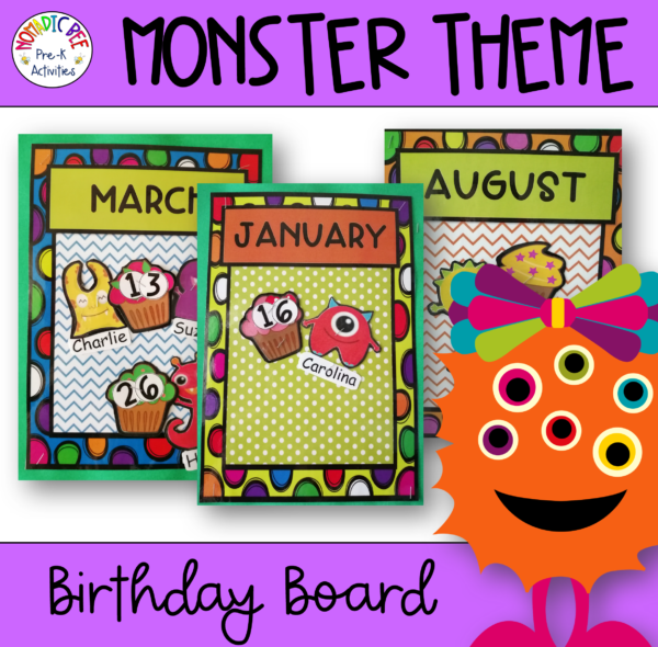 Monster Themed Birthday Board