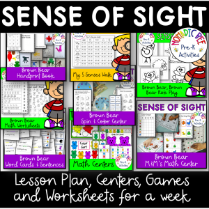 Sense of Sight Activities for a week