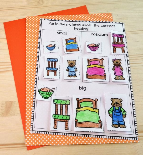 Goldilocks Activities for Pre-K, Kindergarten & Gr 1. - NBpreKactivities