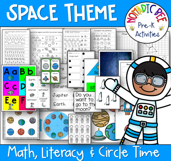 Space Theme Math & Literacy