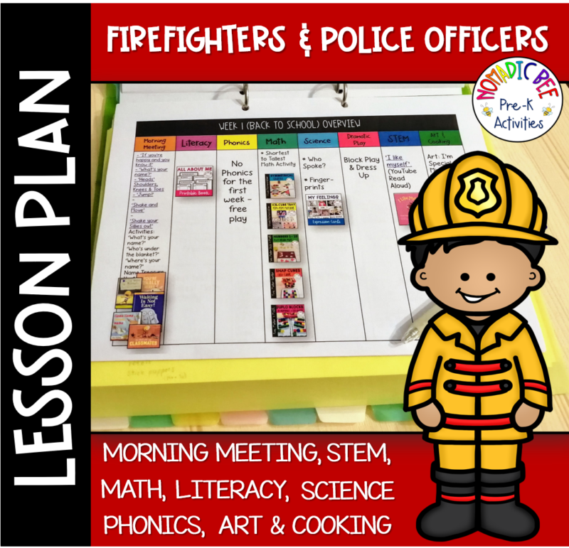 Firefighters and Police Officers Free Lesson Plan NBpreKactivities