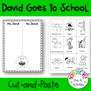 David Goes to School printables