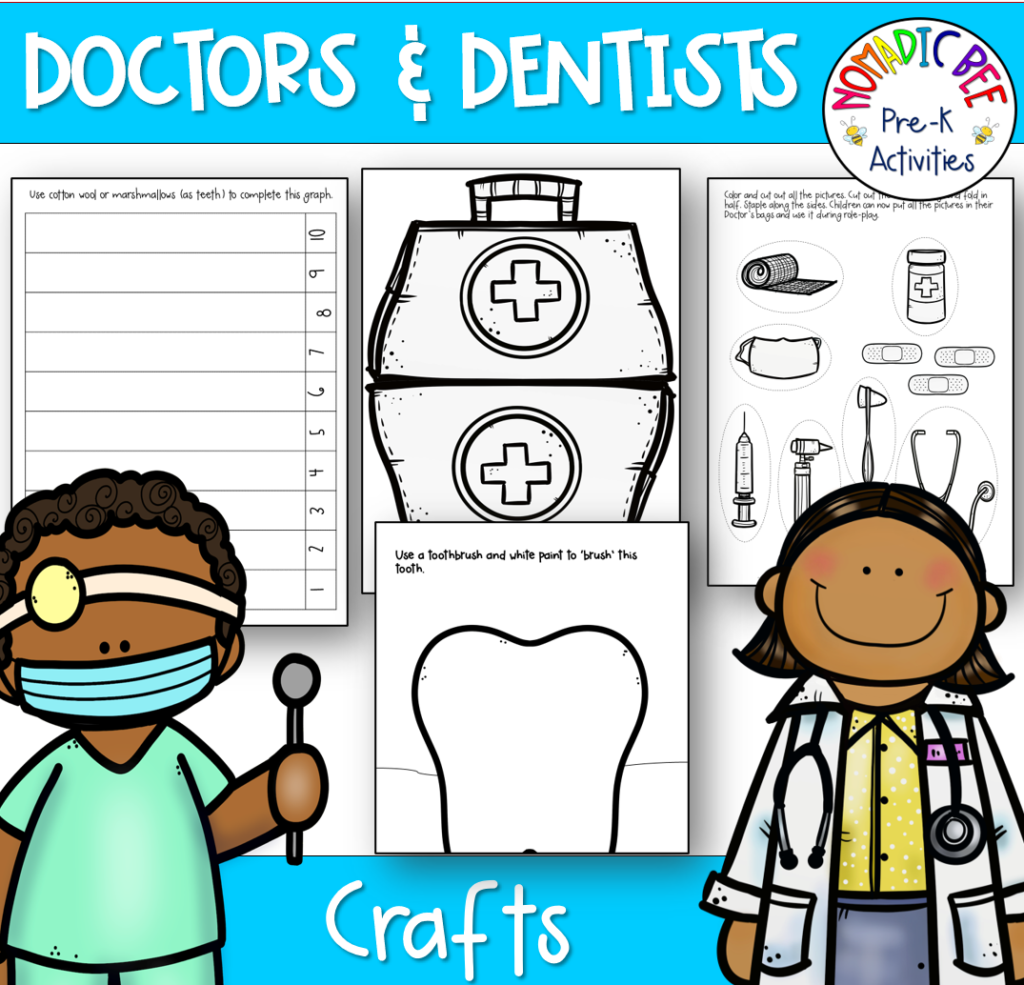 Doctors & Dentists Activities & Printables