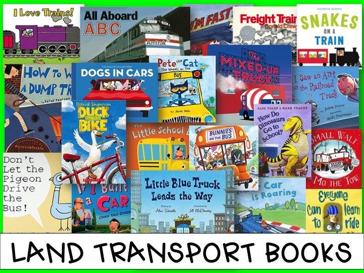 Land Transportation Booklist for kids