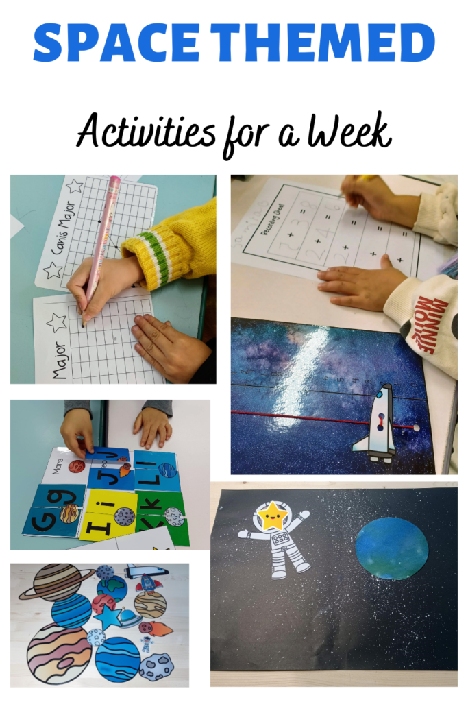 Space Themed Activities for a week