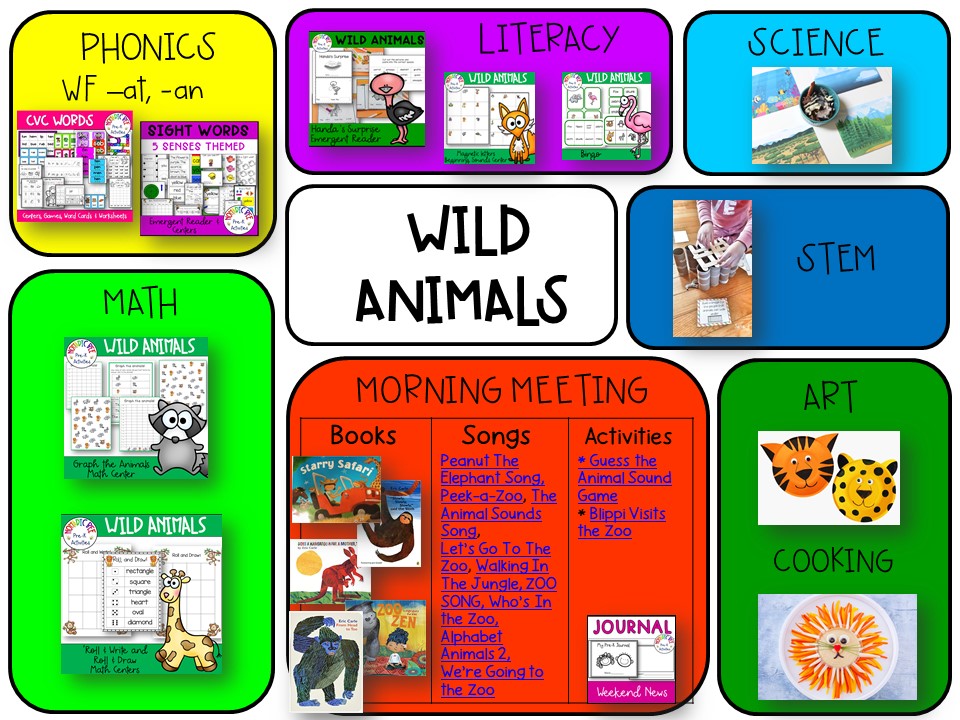 Zoo Animals Themed Free Lesson Plan