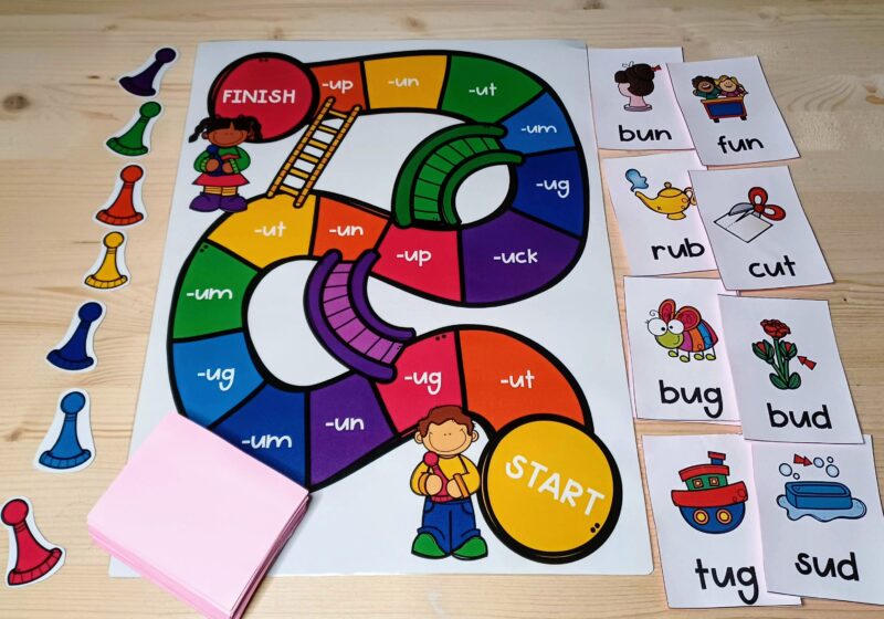 CVC Word Family Board Games - NBpreKactivities