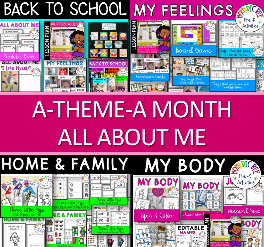 All About Me and Back to School Themed Activities