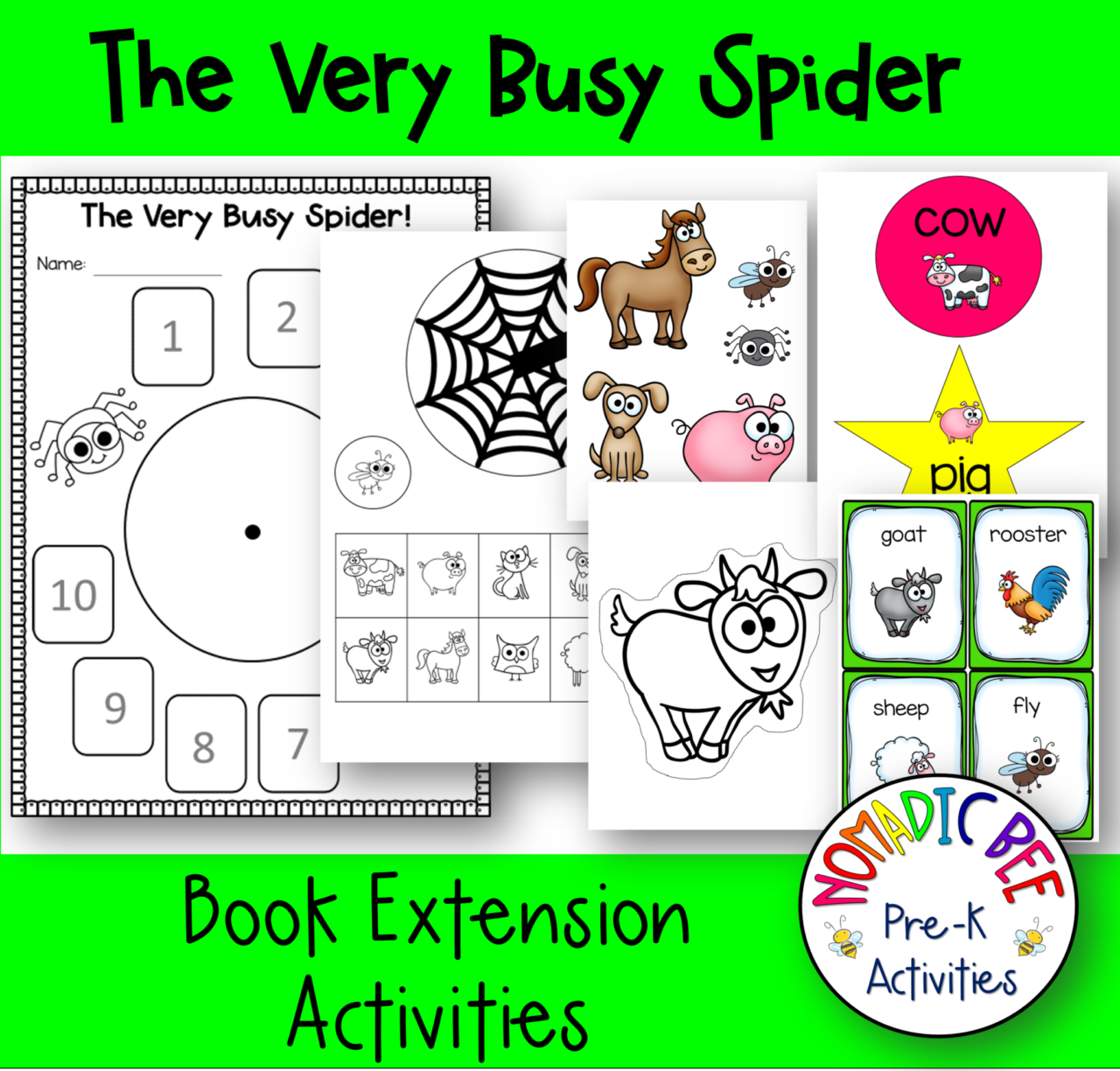 The Very Busy Spider! Printables - NBpreKactivities