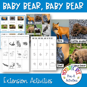 Baby Bear, Baby Bear Book Extension Activities