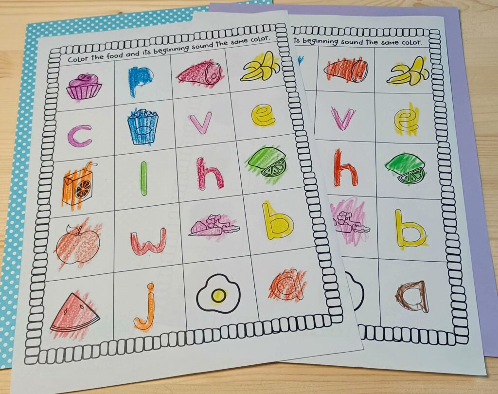 The Food Alphabet ABC Book Activities