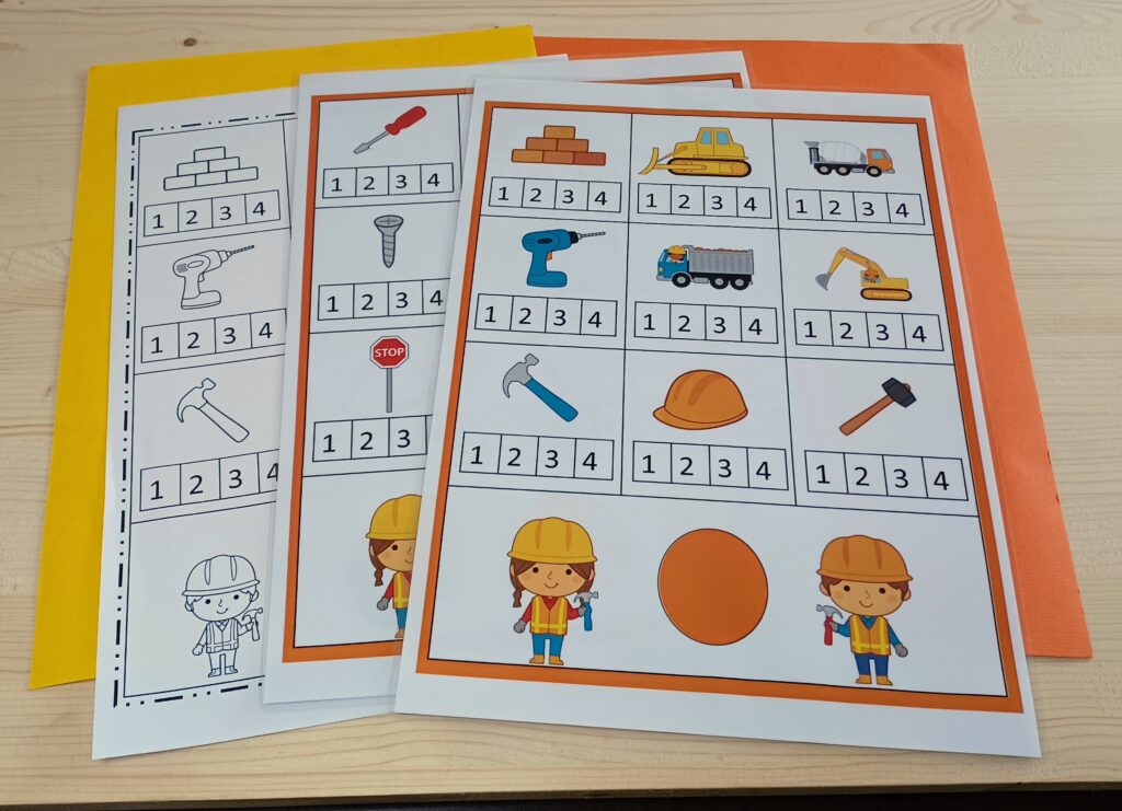 Construction Themed Printables & Activities