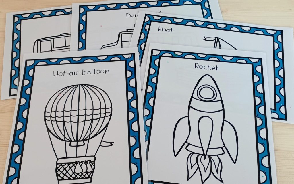 Transportation activities & printables