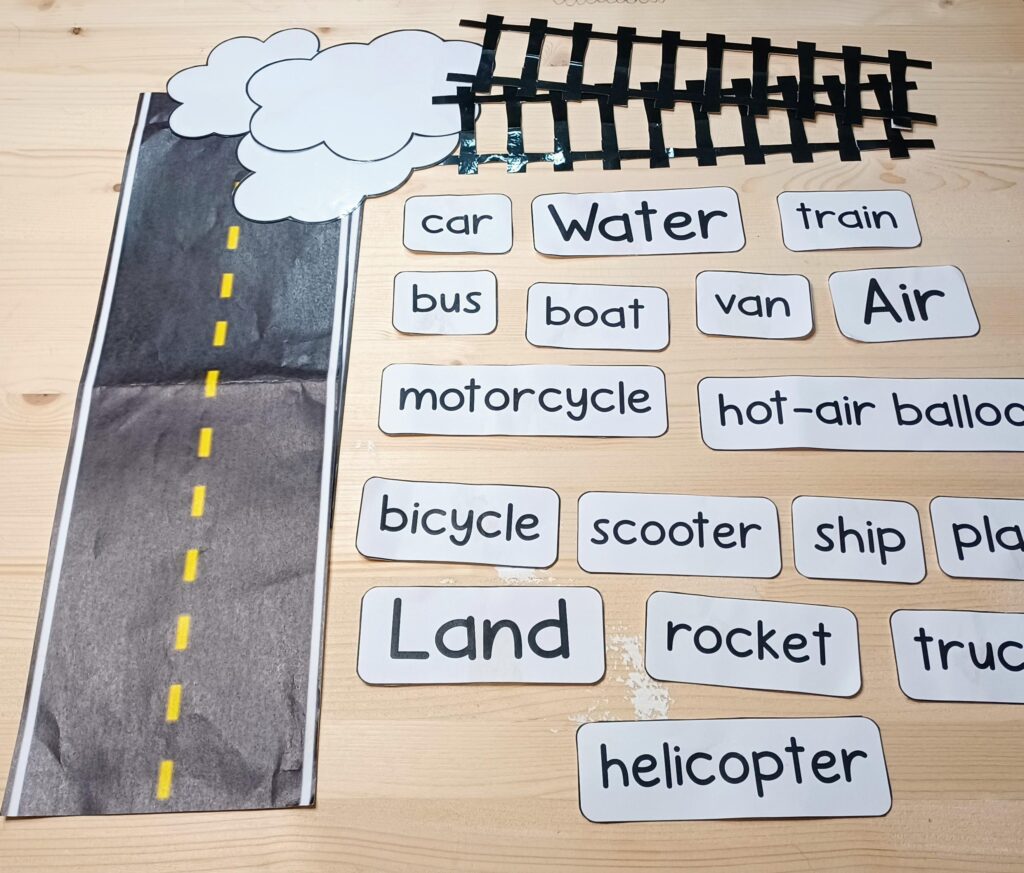 Transportation themed activities & printables