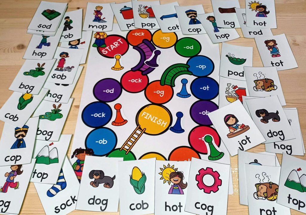 Word Families Board Games