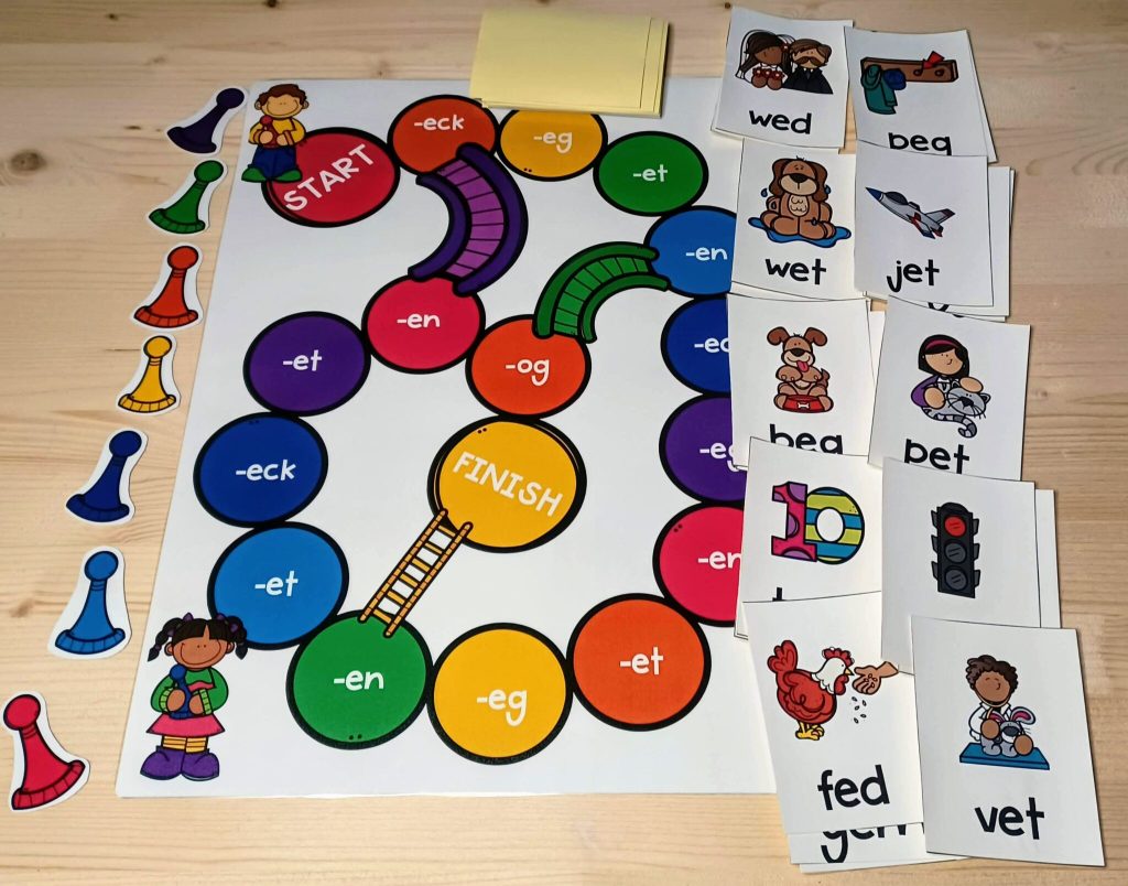 Word Families Board Games