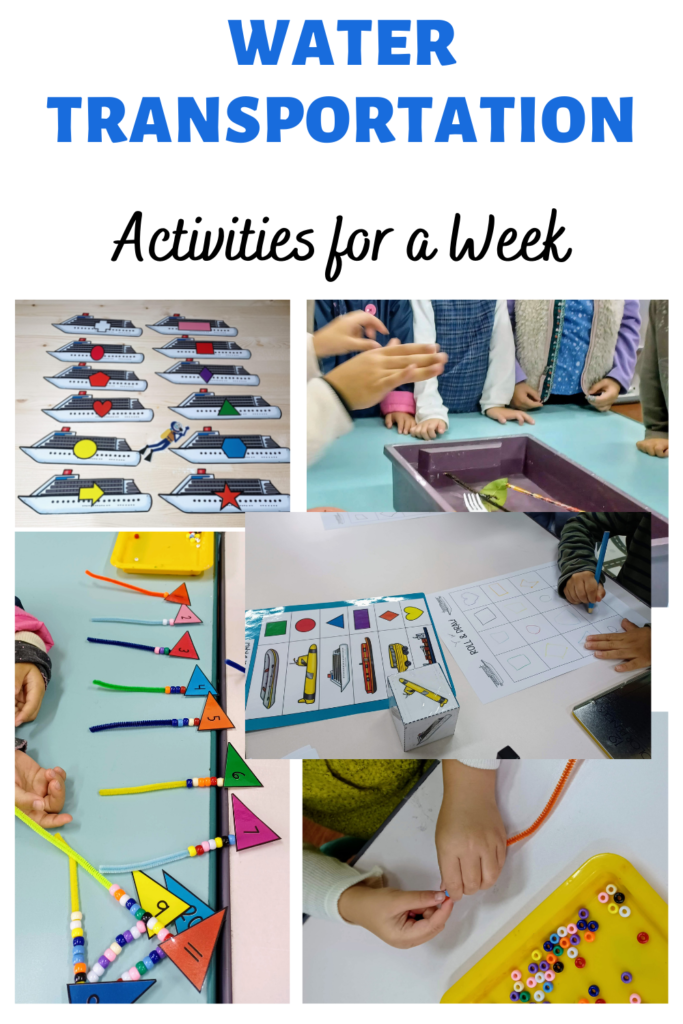 Water Transportation themed activities & printables