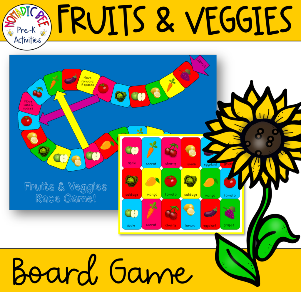 Fruits & Veggies Themed Board Game