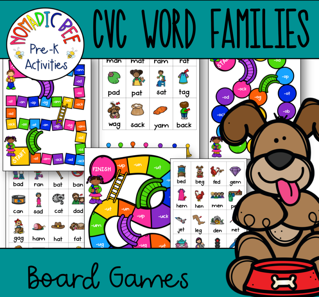 Word Families Board Games