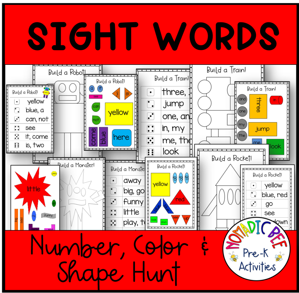 Sight words Printables & Activities