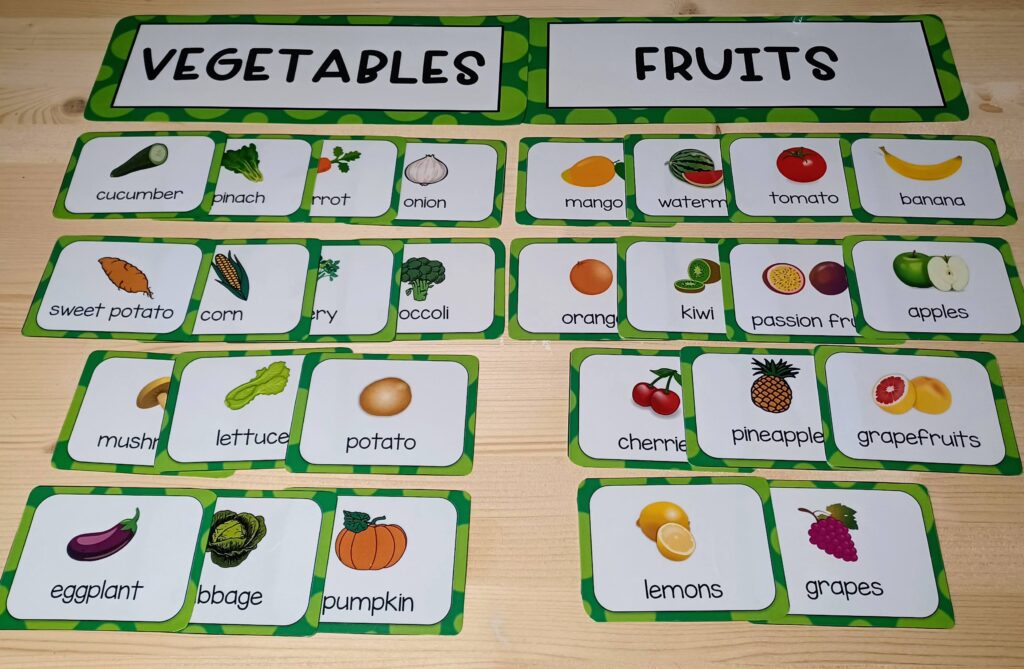 Fruits & vegetables activities & printables