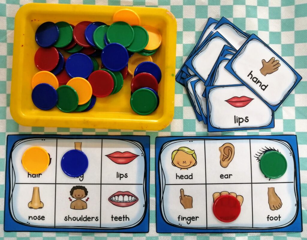 Body Parts Math & Literacy Printable Centers