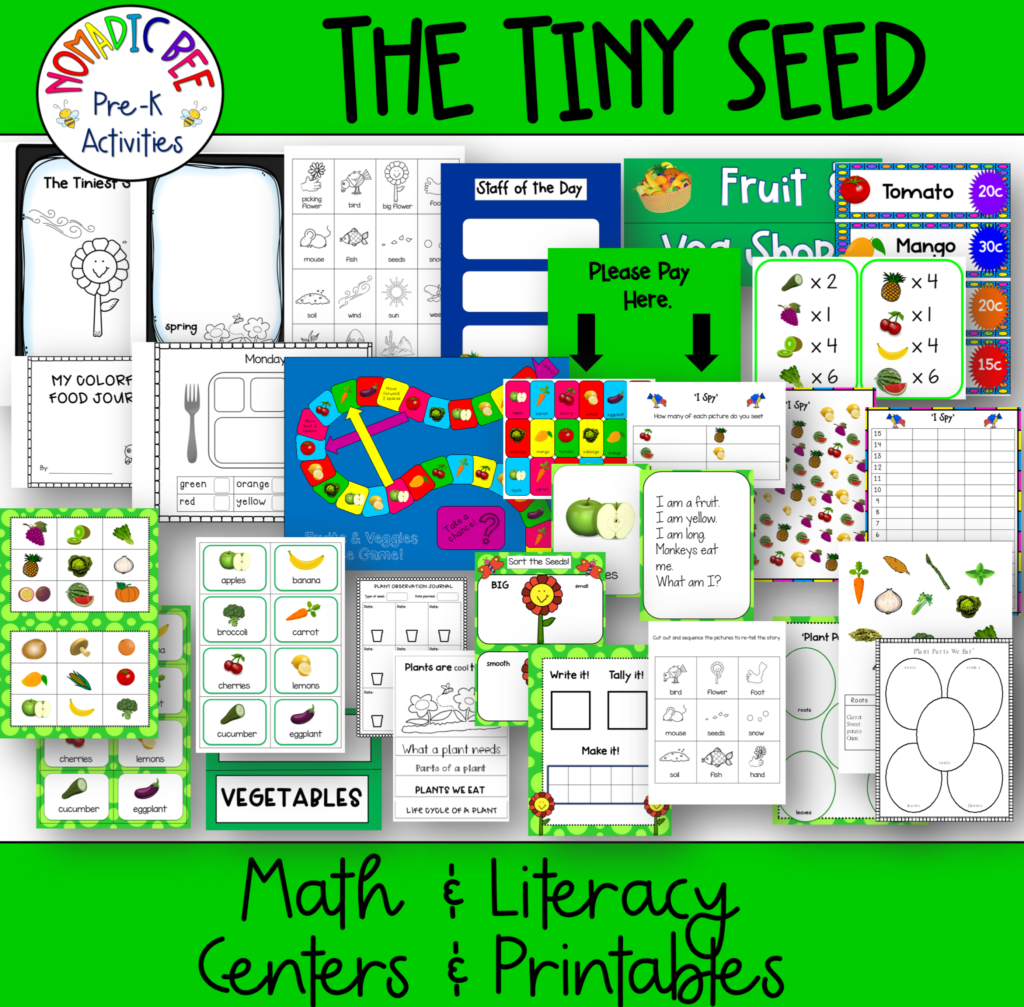 The Tiny Seed, Plants & Fruits & Vegetables activities