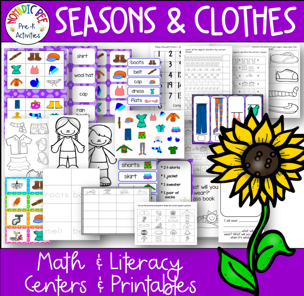 Seasons & Clothes Activities & Printables