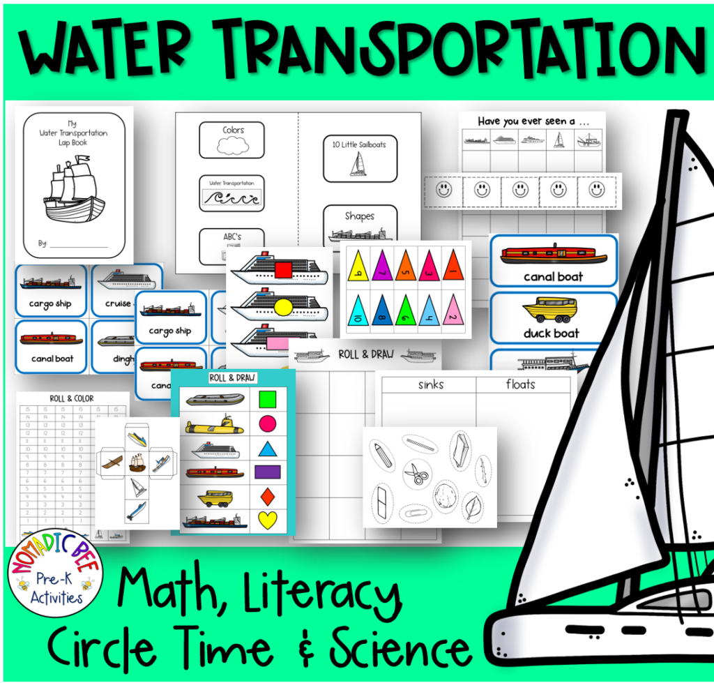 Transportation themed activities & printables