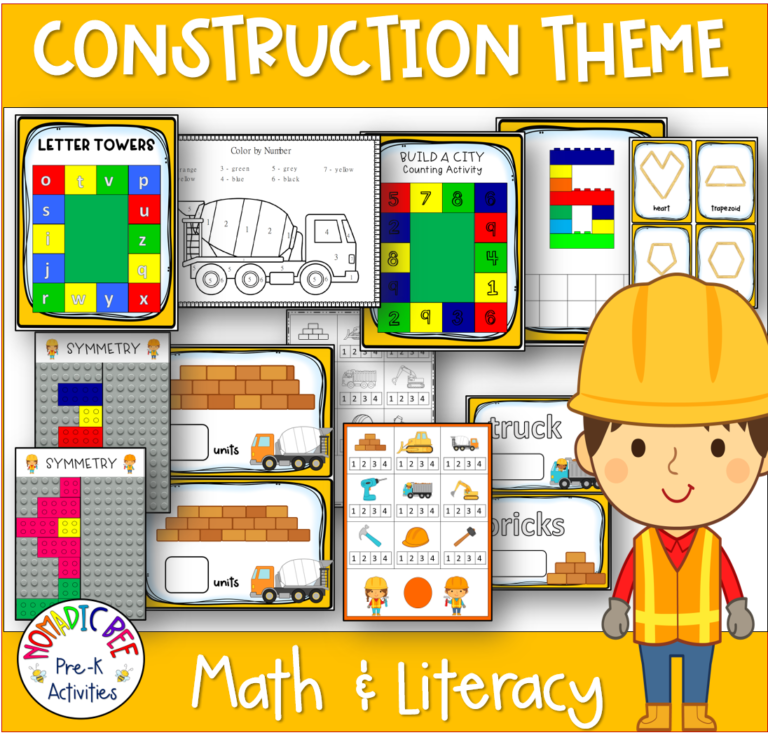 Construction Theme Printables & Activities