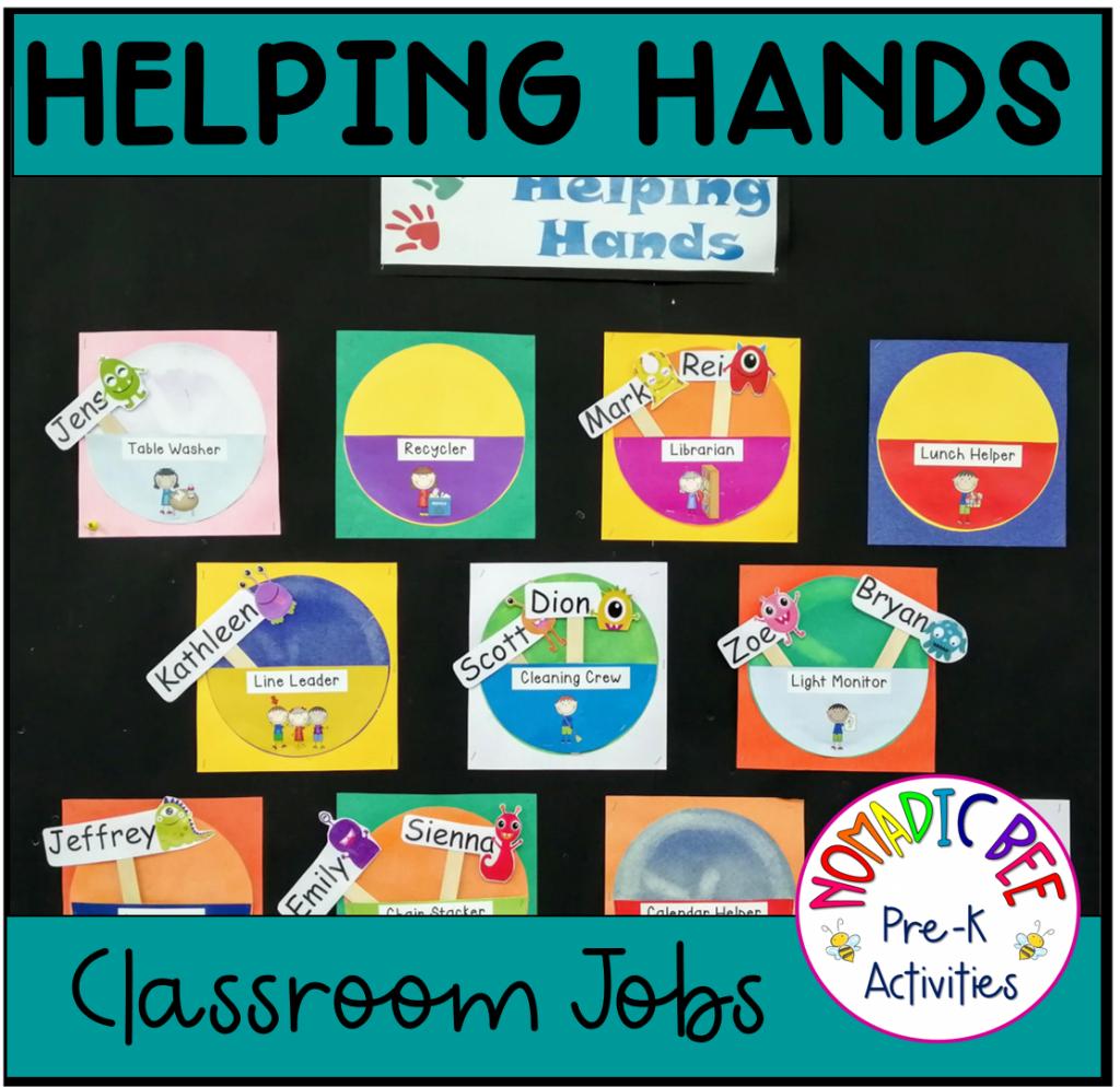 Helping hands classroom jobs