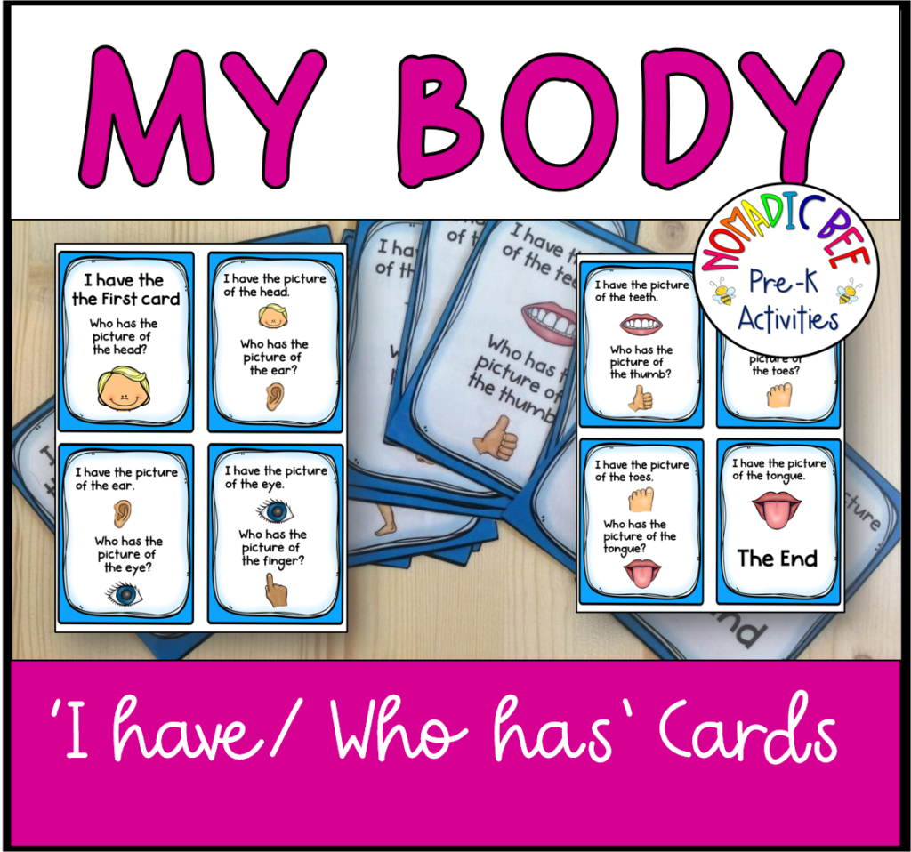 Body Parts Math & Literacy Printable Centers