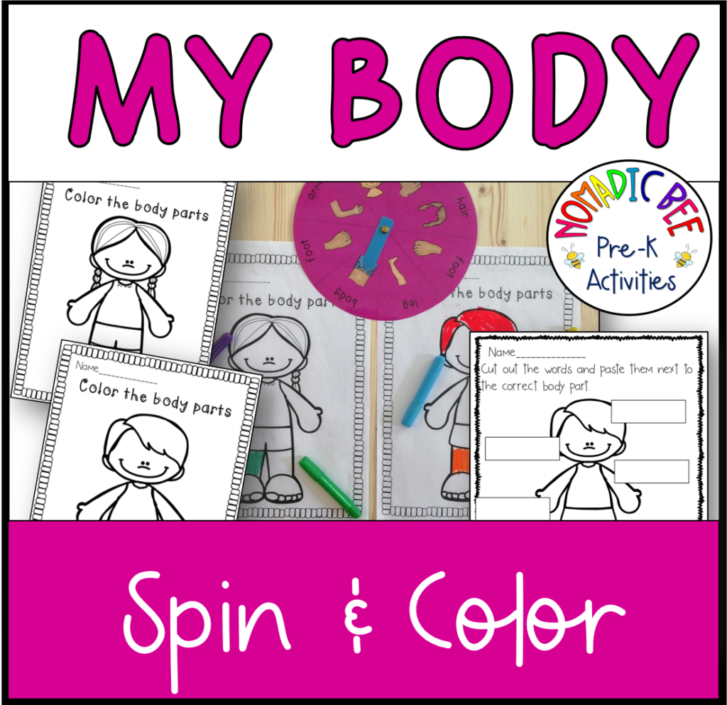 Body Parts Math & Literacy Printable Centers